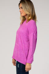 Pink Wide Neck Sweater