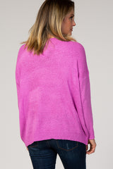 Pink Wide Neck Sweater