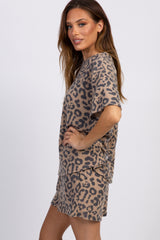 PinkBlush Camel Leopard Short Pajama Set