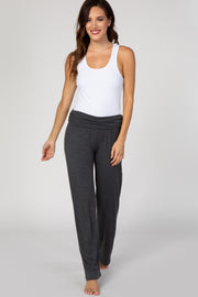 PinkBlush Charcoal Grey Foldover Short Lounge Pants