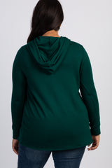 Green Wrap Front Plus Hoodie