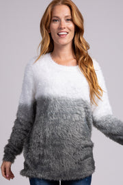 Charcoal Fuzzy Ombre Sweater