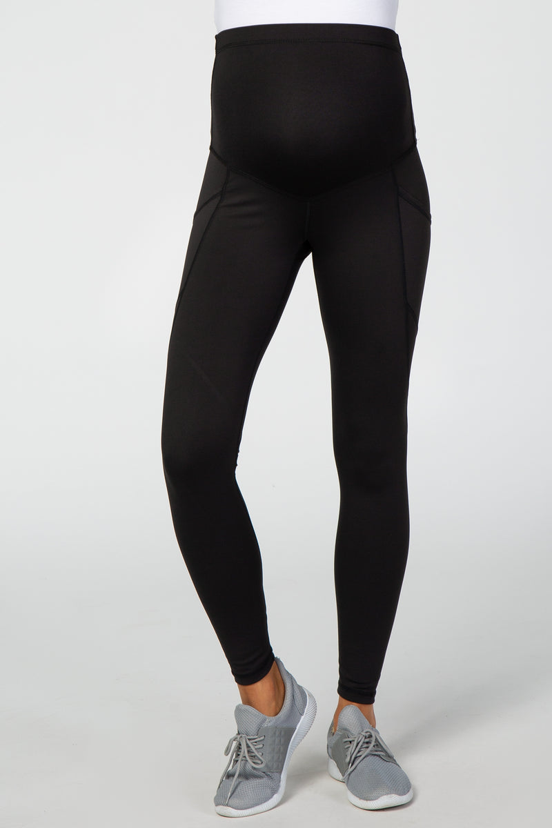 Black Sleek High Waist Maternity Leggings– PinkBlush