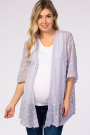 Lavender Pom Pom Pleated Maternity Cover Up