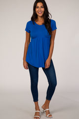 PinkBlush Blue Cross Back Top