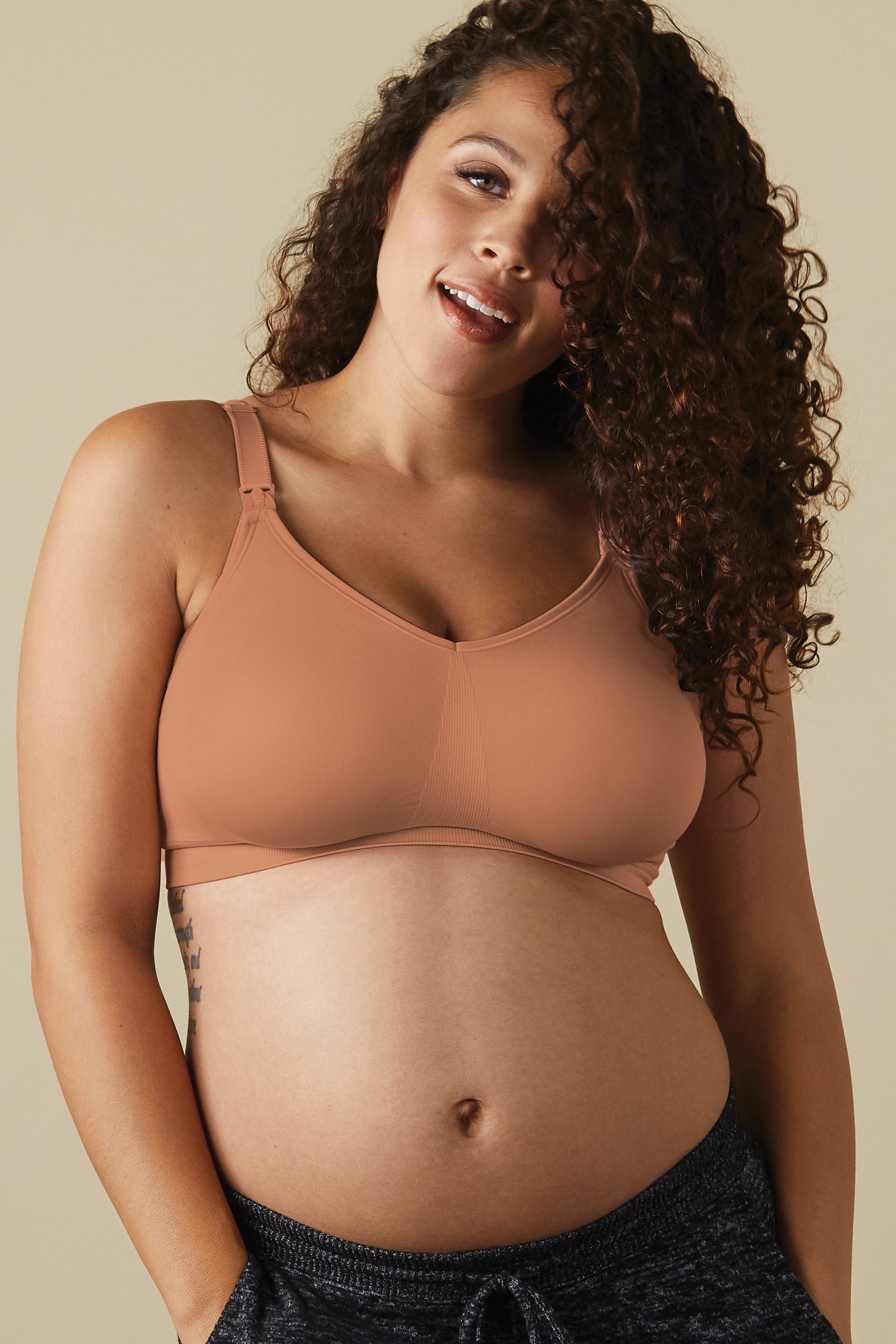 Real Moms Maternity Plus and Standard Size Seamless Rib Knit