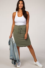 Olive Maternity Skirt