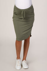 Olive Maternity Skirt