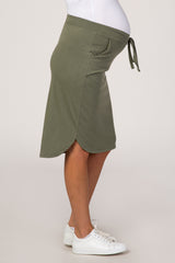 Olive Maternity Skirt