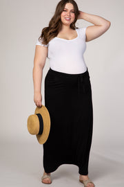 Black Plus Maternity Maxi Skirt