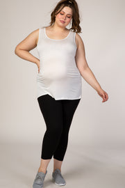 PinkBlush Black Cropped Maternity Plus Legging