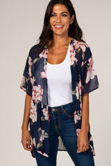 Navy Floral Maternity Cover Up