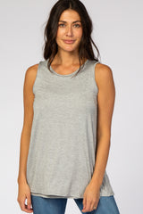 PinkBlush Grey Overlay Nursing Tank