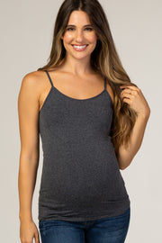 Charcoal Fitted Maternity Cami