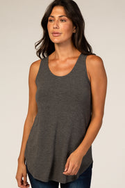 Charcoal Basic Sleeveless Top