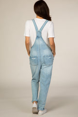 Light Wash Distressed Denim Overalls