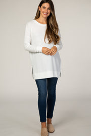 White Thermal Maternity Tunic