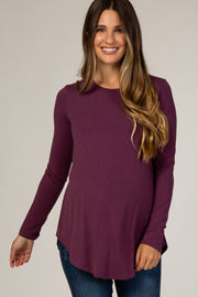 Plum Basic Maternity Top