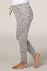 Heathered Grey Soft Maternity Jogger Pants