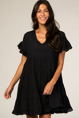 Black Tiered Babydoll Dress