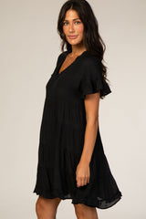 Black Tiered Babydoll Dress