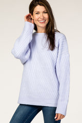 Lavender Soft Brushed Ribbed Sweater