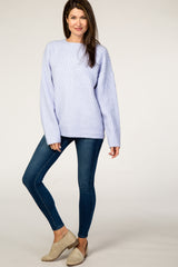 Lavender Soft Brushed Ribbed Sweater