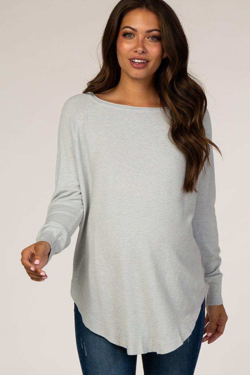 Grey Soft Maternity Sweater– PinkBlush