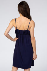 Navy V-Neck Babydoll Sleep Dress