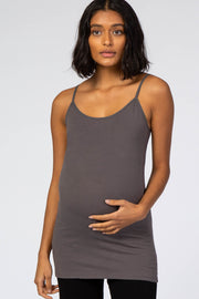 Grey Solid Maternity Cami