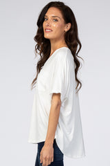 Ivory Pocket Front Dolman Top