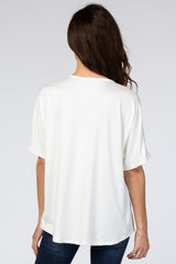 Ivory Pocket Front Dolman Top