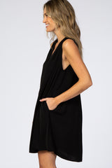 Black Chiffon Sleeveless Dress