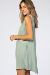 Mint Chiffon Sleeveless Dress