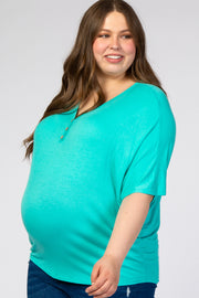 Mint Button Front Plus Maternity Tunic