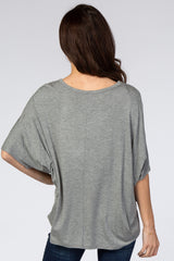 Heather Grey Button Front Tunic