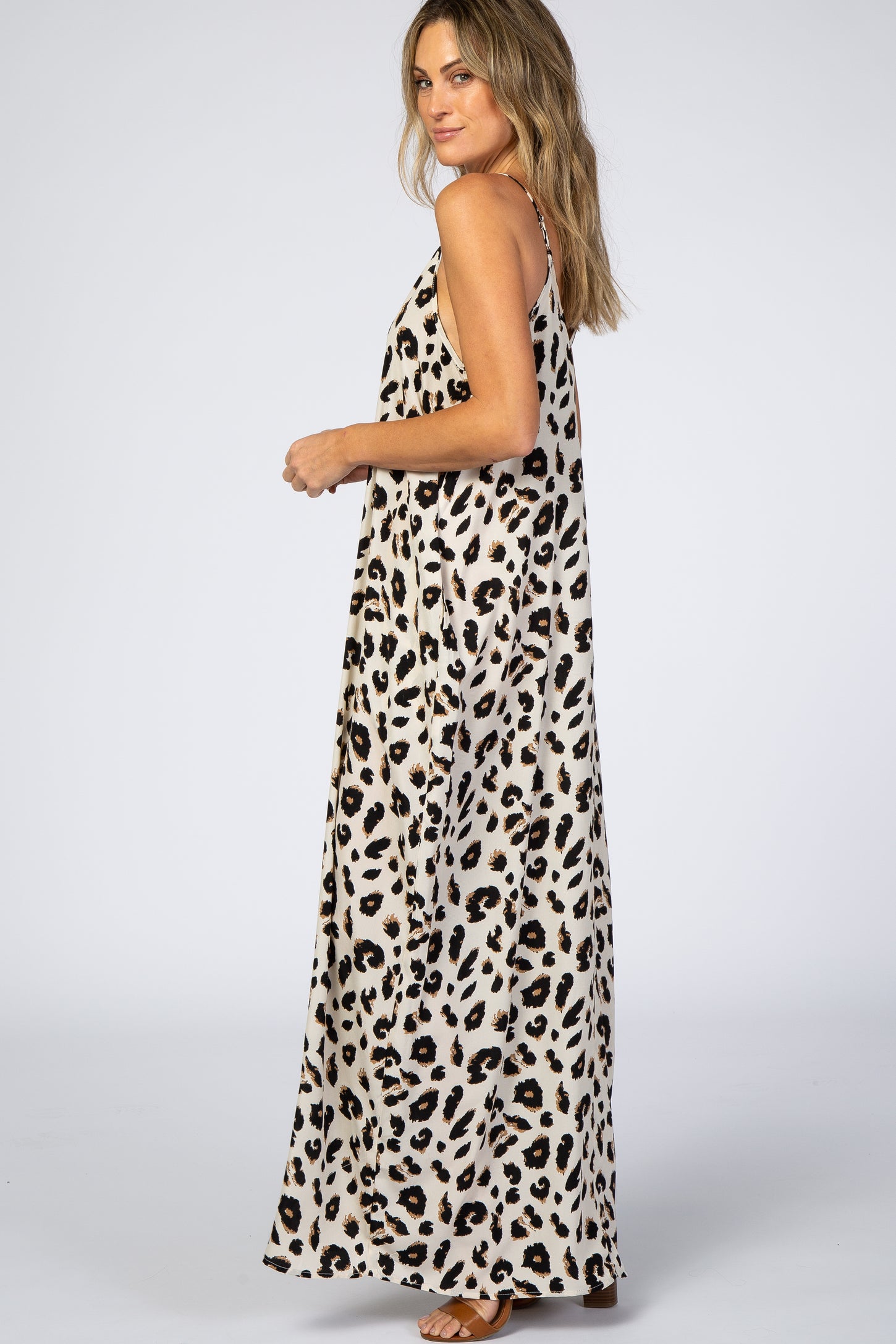 Ivory Animal Print Maxi Dress – PinkBlush