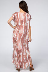 Mauve Tie Dye Maxi Dress