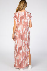 Mauve Tie Dye Maternity Maxi Dress