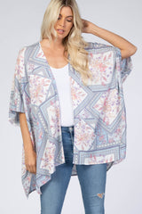 Blue Printed Maternity Cover Up