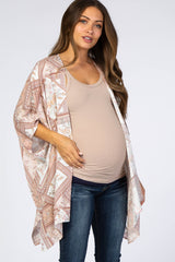 Mauve Printed Maternity Cover Up