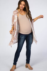 Mauve Printed Maternity Cover Up