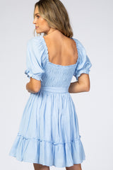 Light Blue Smocked Dress