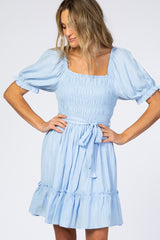 Light Blue Smocked Dress