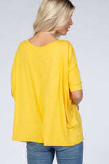 Yellow Short Dolman Sleeve Top