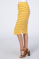 Yellow Ribbed Striped Skirt