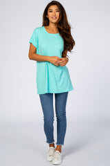 Mint Ribbed Top