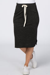 Charcoal Drawstring Skirt