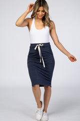 Navy Drawstring Skirt