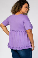 Lavender Tiered Plus Maternity Top